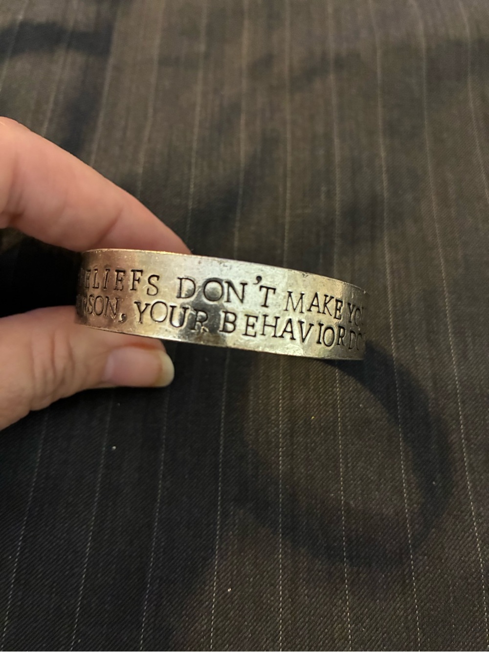 Alisa Michelle Wide Cuff Message Bracelet